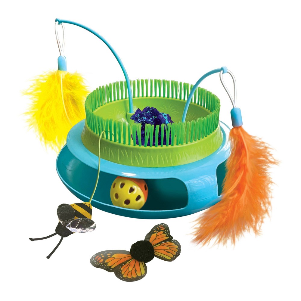 KONG Playground Garden Cat Toy - Interactive Activity Center with Catnip