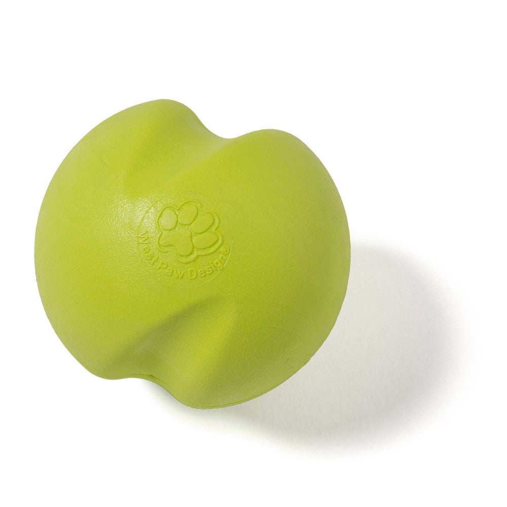 West Paw Zogoflex Jive Dog Toy - X-Small 2" - Granny Smith Green - Durable Fetch & Chew Ball