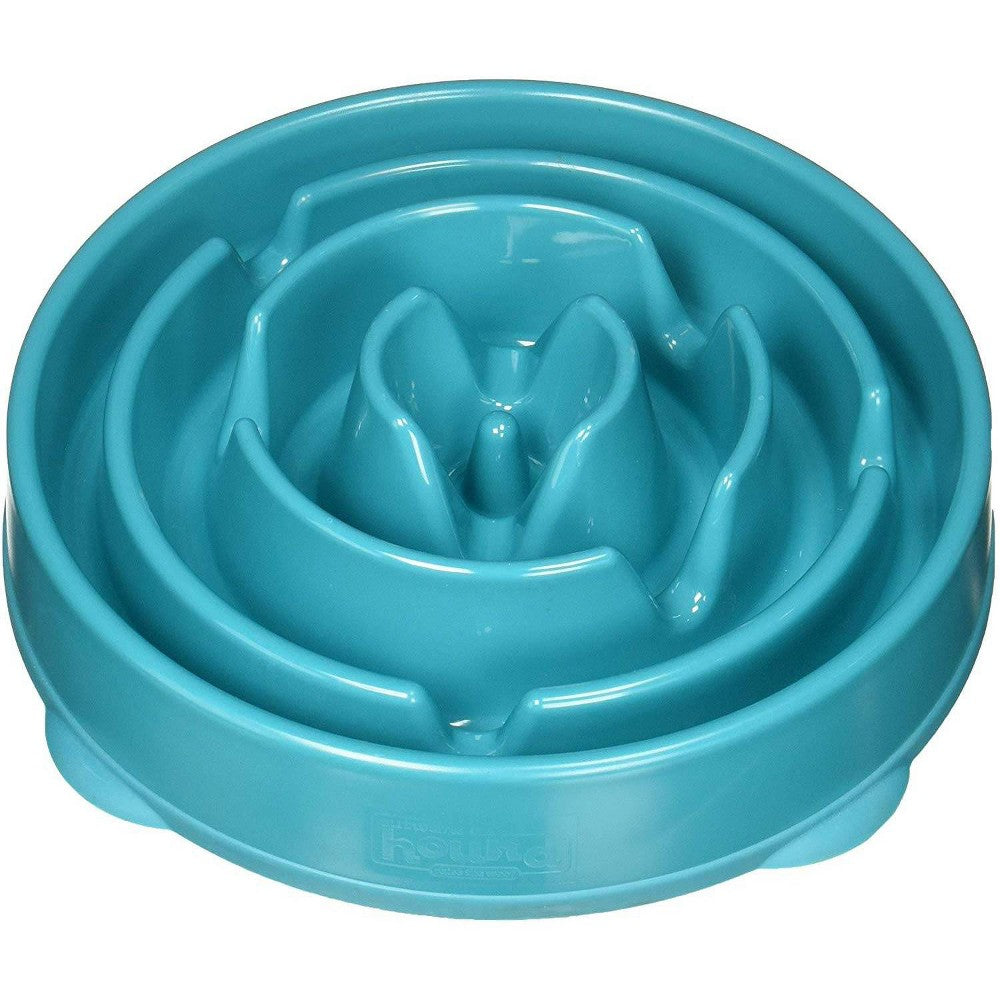 Outward Hound Fun Feeder Slow Feed Dog Bowl - Large, Teal or Turquoise
