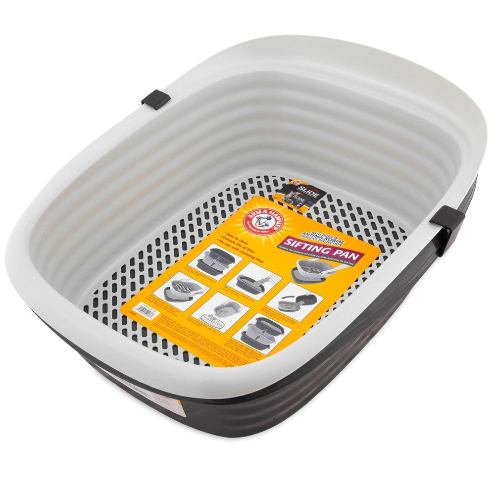 Arm & Hammer Large Sifting Litter Box - Scoop Free Cat Litter Tray w/ Microban