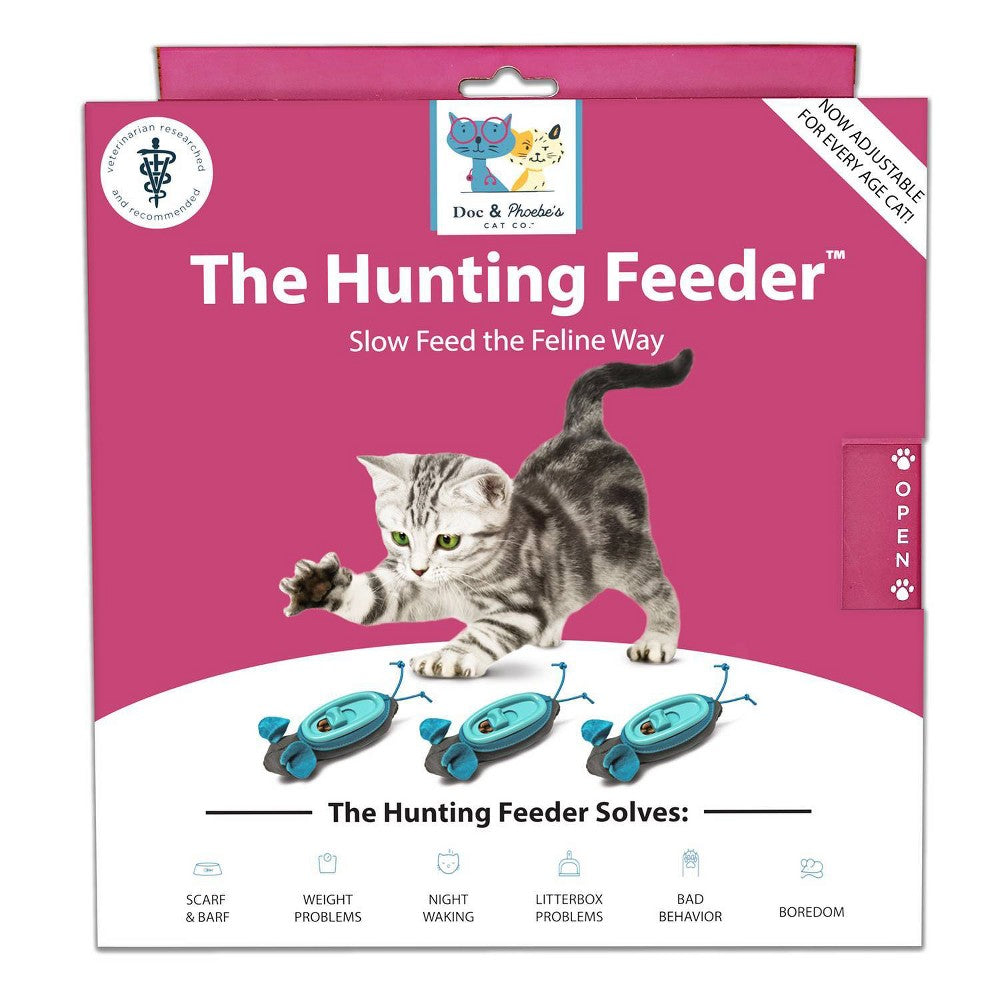 Doc & Phoebe's Indoor Hunting Feeder for Cats - Ethical Pet Bowl Replacement 3 Mice