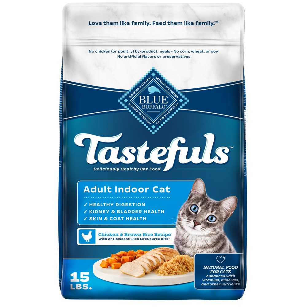 Blue Buffalo Indoor Health Adult Dry Cat Food - Chicken & Brown Rice Recipe - 15 lb Bag