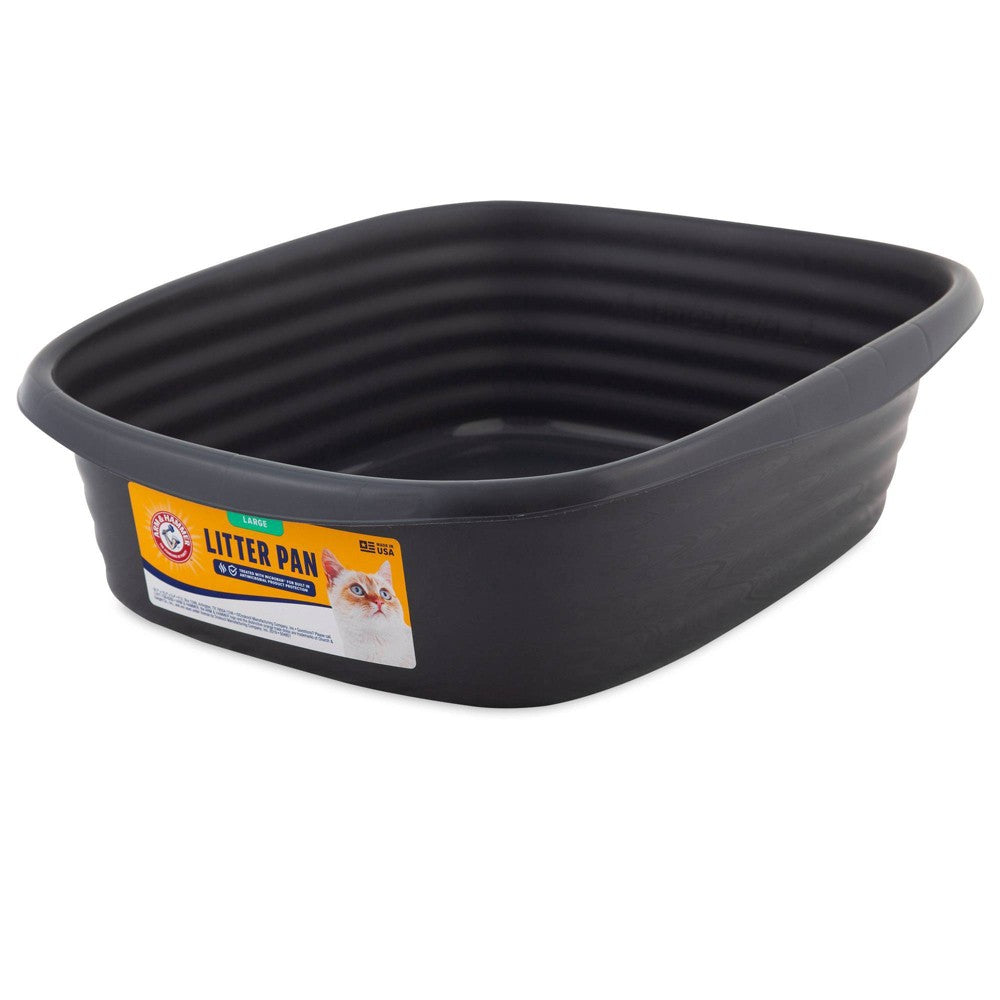 Arm & Hammer Large Wave Cat Litter Pan - Pearl Ash Blue, Antimicrobial
