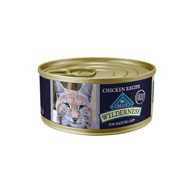 Blue Buffalo Wilderness Mature Chicken Pate Wet Cat Food, 5.5 oz