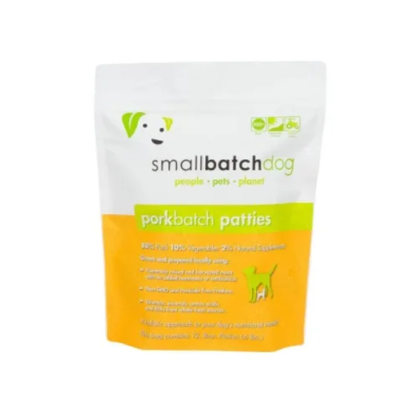 Smallbatch Frozen Pork Sliders Dog Food, 3 lbs, Raw Pork Patties
