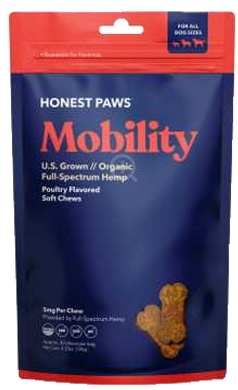 Honest Paws CBD Mobility Bites for Dogs, 5.3oz (30 Count)