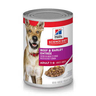 Hill's Science Diet Adult Beef & Barley Entrée Wet Dog Food, 13 oz Can