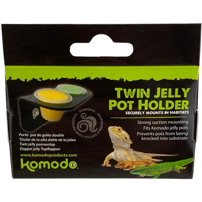 Komodo Twin Jelly Pot Holder - Reptile Food & Treat Feeder