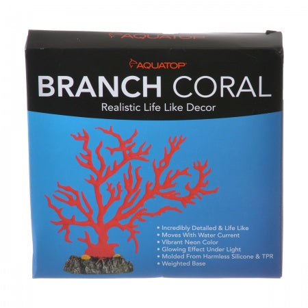 AquaTop Silicone Branch Coral Ornament - Red Aquarium Decoration