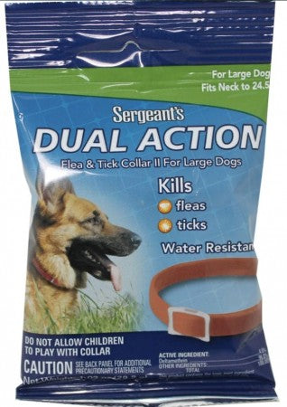 Sergeant's Dual Action Flea and Tick Collar II for Large Dogs, Neck Size 24.5"