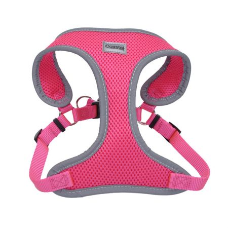 Coastal Pet Comfort Soft Reflective Wrap Adjustable Dog Harness - Neon Pink - X-Small, 16-19" Girth