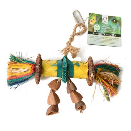 HARI Rustic Treasures Buri Wrap Color Bird Toy, Large Parrot Toy