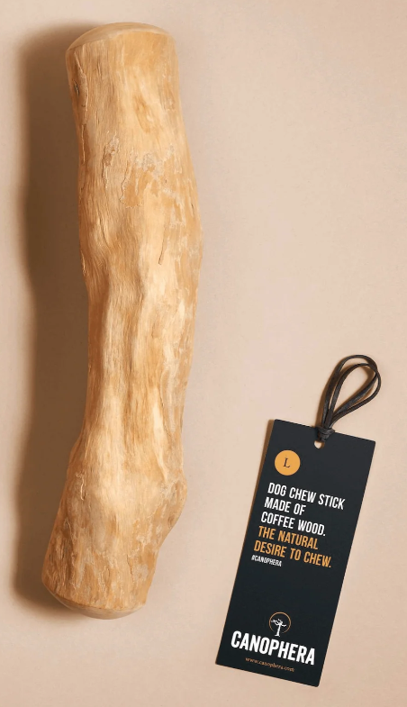 Canophera Coffee Wood Dog Chew Stick - Natural Long Lasting Dental Treat (Medium)