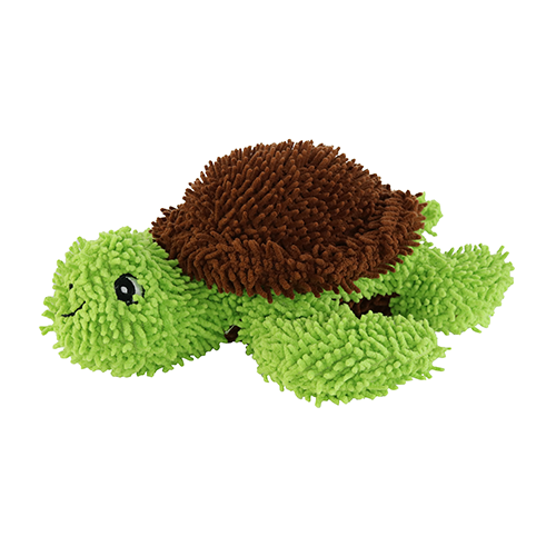 Mighty Dog Toys Bruno the Turtle - Durable Squeaky Plush Dog Toy