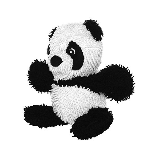 Mighty Microfiber Ball Panda Dog Toy - Durable Plush Squeaky Toy for Dogs
