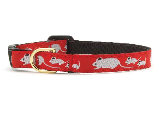 Up Country Mouse Cat Collar - 10 Inch - Breakaway Safety Buckle