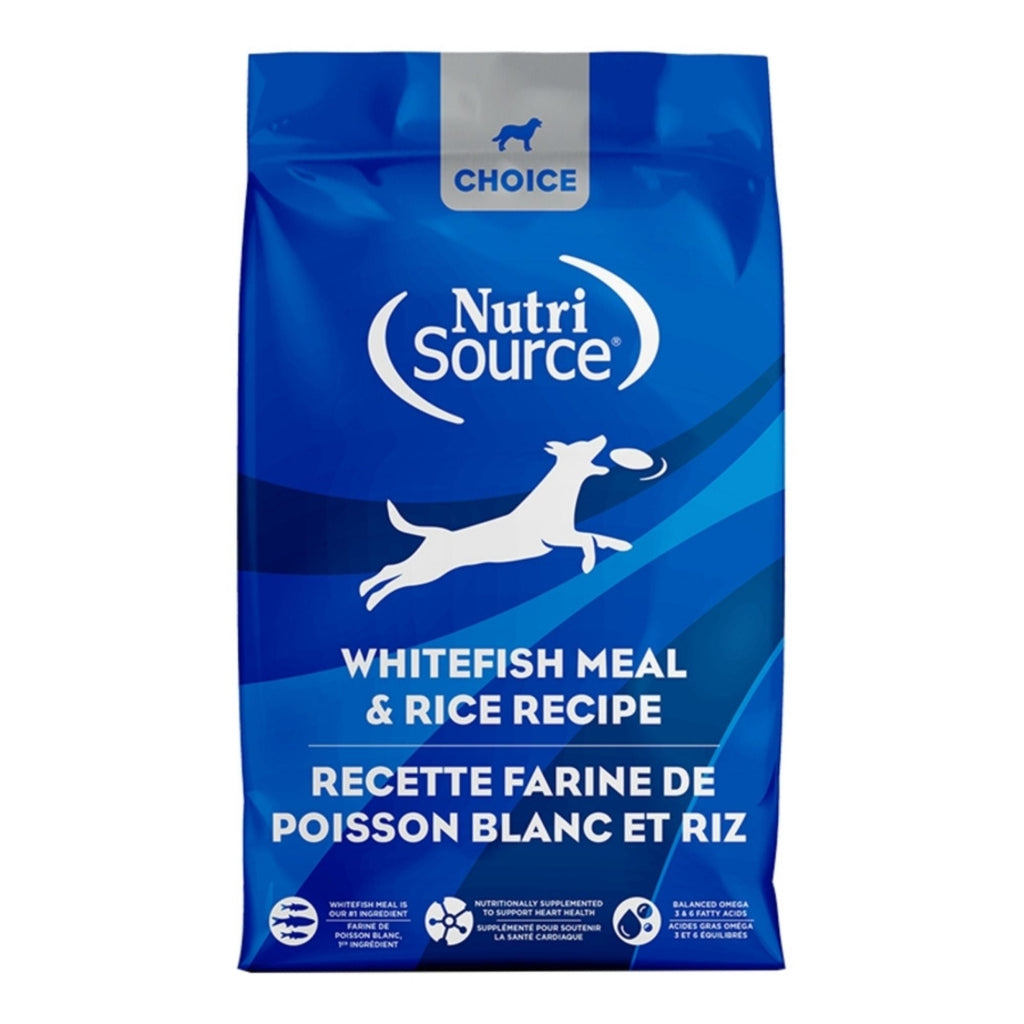 NutriSource Large Breed Adult Whitefish & Rice Dry Dog Food 5lb