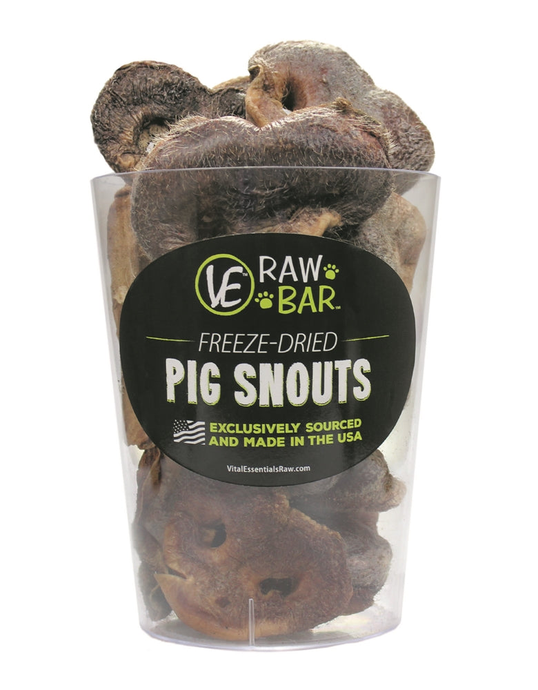 Vital Essentials Raw Bar Freeze-Dried Pig Snout Dog Treat - Single Ingredient, All Natural