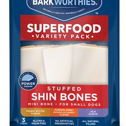 840139113857 2-3 in. Dog Shin Bone Stuffed Variety Pack