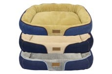 040246008132 34 x 25 in. Bolster Denim Bed - Large