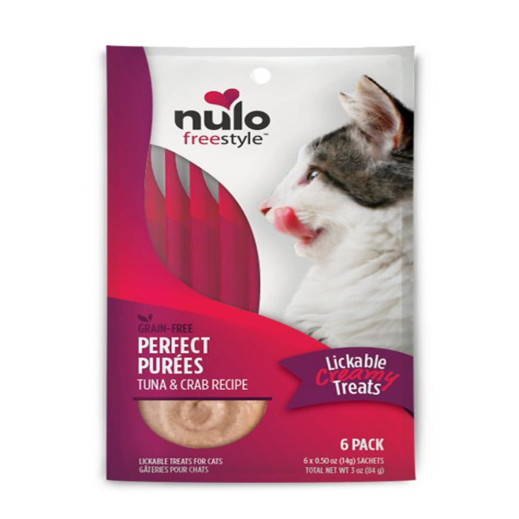 Nulo Freestyle Grain-Free Tuna & Crab Cat Puree Treats - 6 Pack