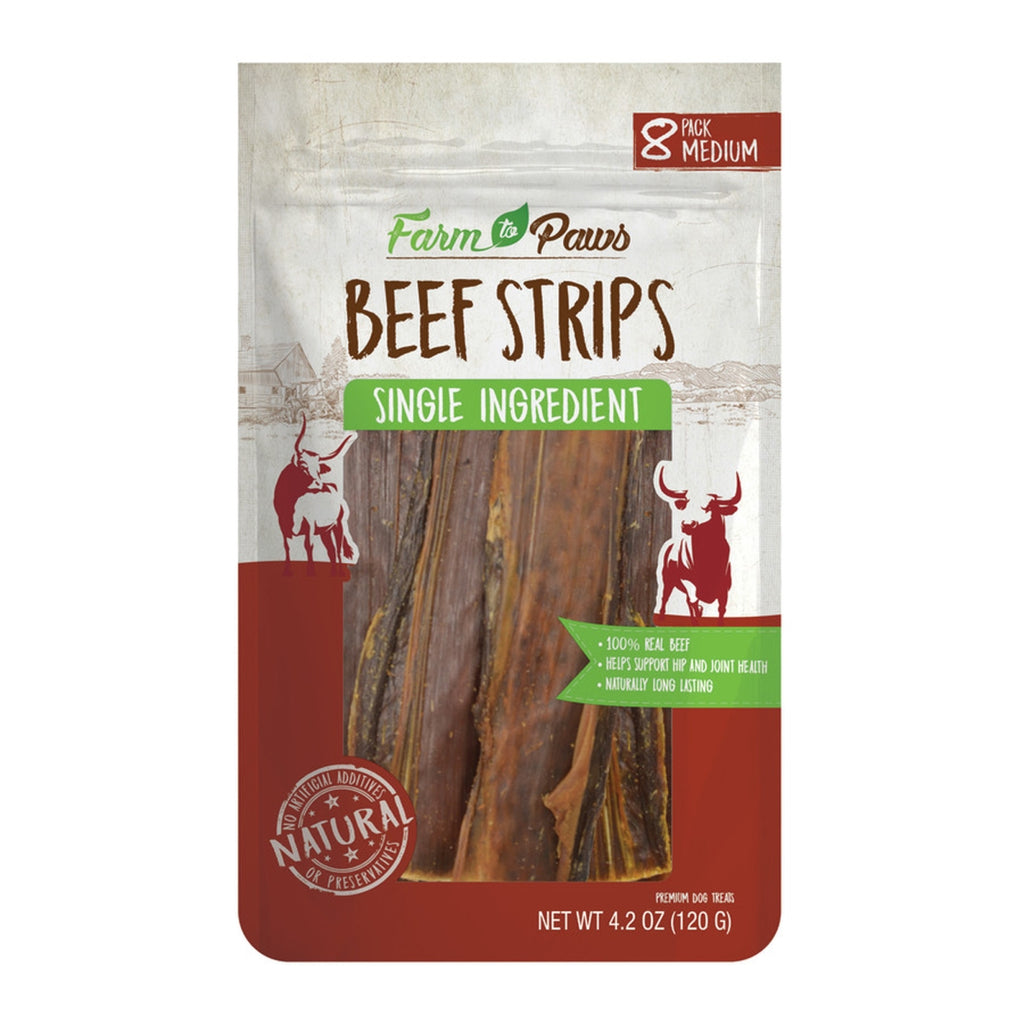 768303700200 Farm to Paws Strips Dog Treats, Medium - 8 C...