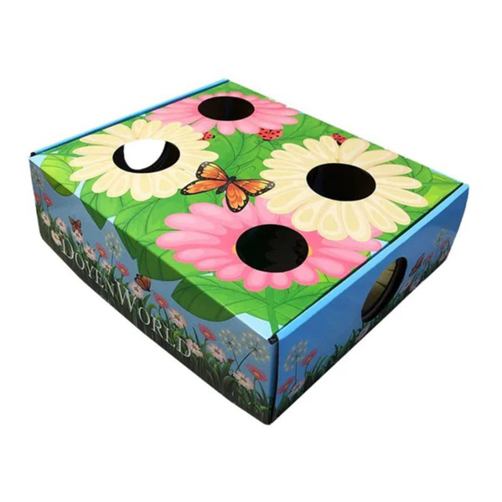 DoyenWorld Garden Cat Puzzle Box - Interactive Cardboard Toy for Cats