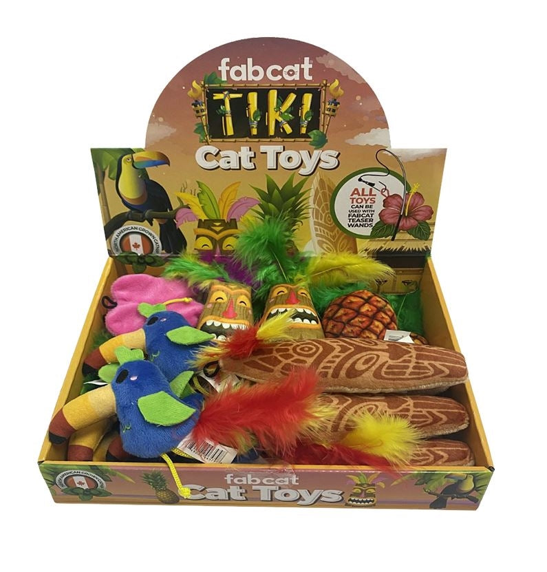 Fab Dog Fabcat Tiki Cat Toy Display - 25 Piece