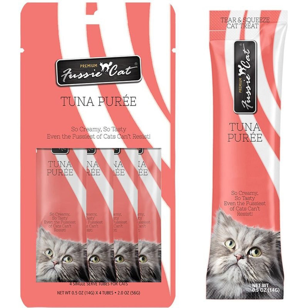 Fussie Cat Tuna Puree Cat Treat - 2 oz, 18 Count