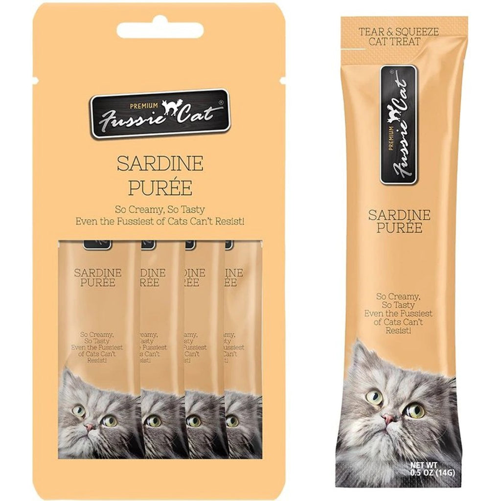 Fussie Cat Puree Sardine Cat Treats - 2oz/18 Count (Single Pouch Available)