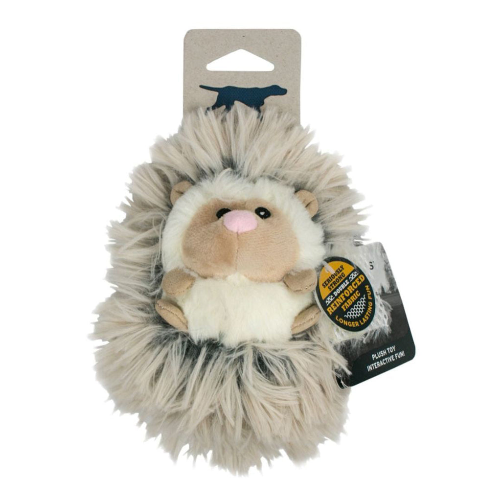 Tall Tails 5" Real Feel Fluffy Hedgehog Mini Dog Toy with Squeaker