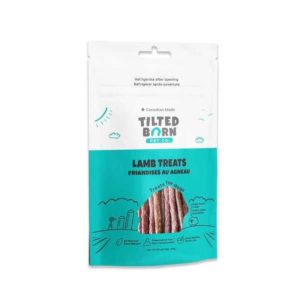 Tilted Barn Dog Treats - Lamb Recipe, Canadian Bacon Style, 3.53 oz