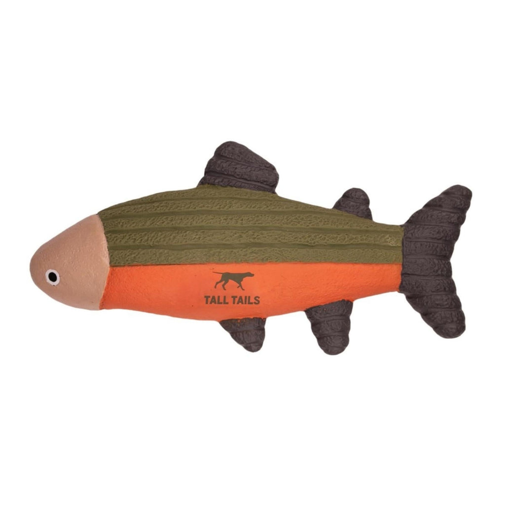 Tall Tails 8-9 inch Latex Fish Dog Toy with Squeaker