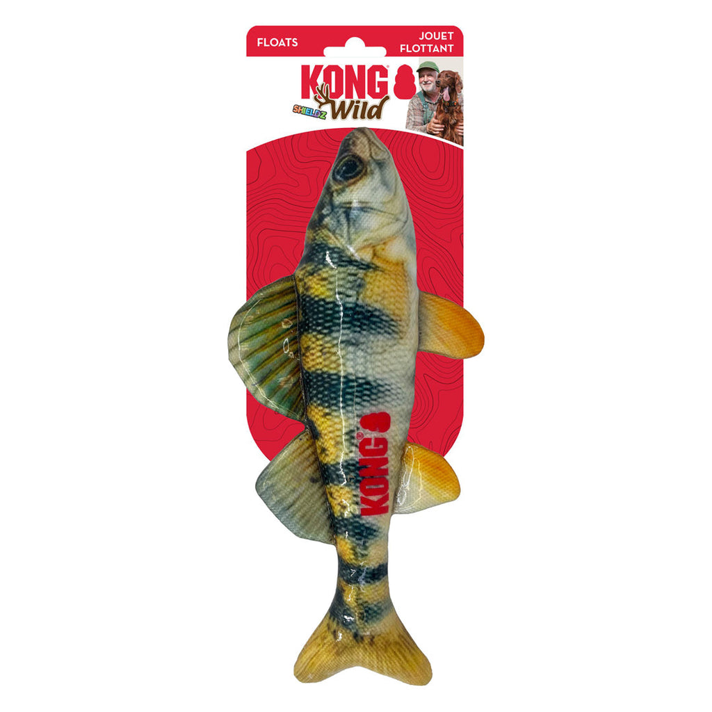 Kong Wild Shieldz Perch Medium Dog Toy - Fish Shaped Training Dummy