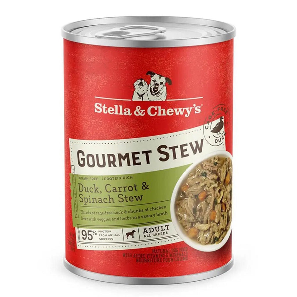 Stella & Chewy's Gourmet Stew Wet Dog Food, Duck, Carrot & Spinach Recipe, 12.5 oz
