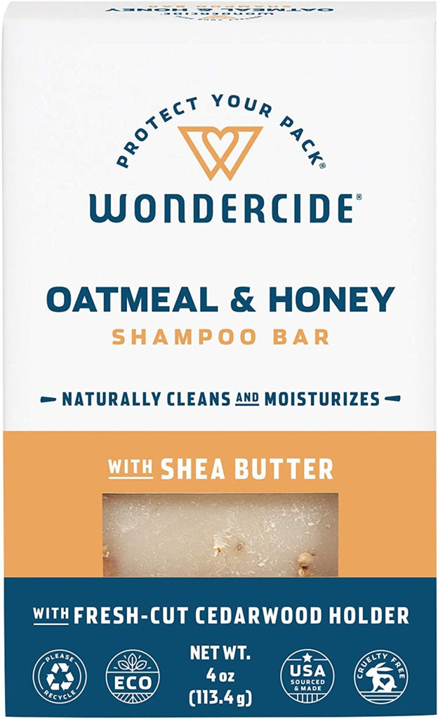 Wondercide Oatmeal & Honey Shampoo Bar - 4 oz, Natural Pet Shampoo