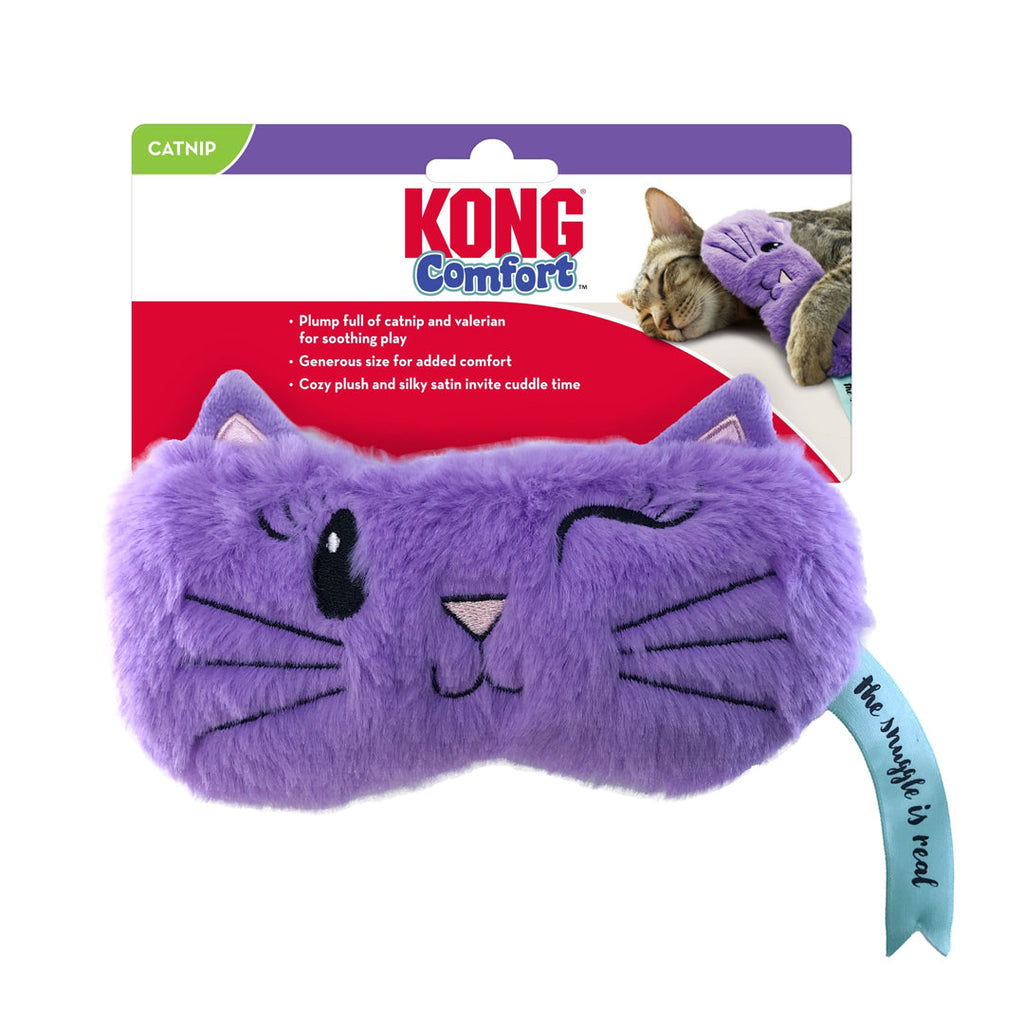 KONG Comfort Valerian Cat Toy - Plush with Catnip & Valerian - Purple, One Size