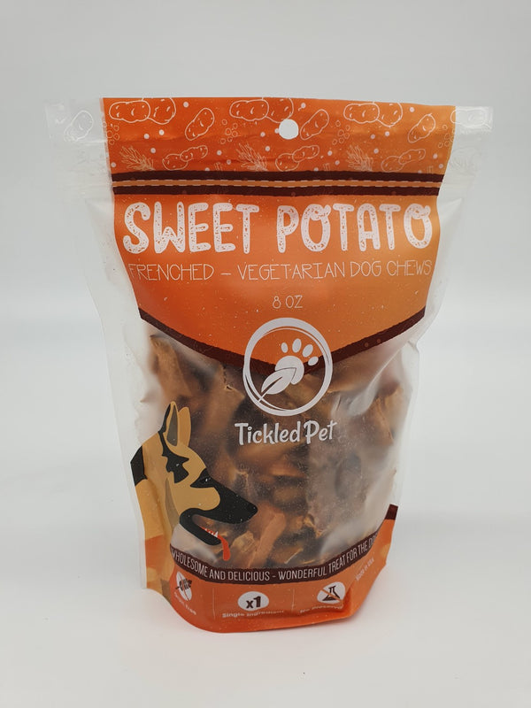 Tickled Pet Dog Sweet Potato Chews Frenched - 16oz All Natural Dog Treats
