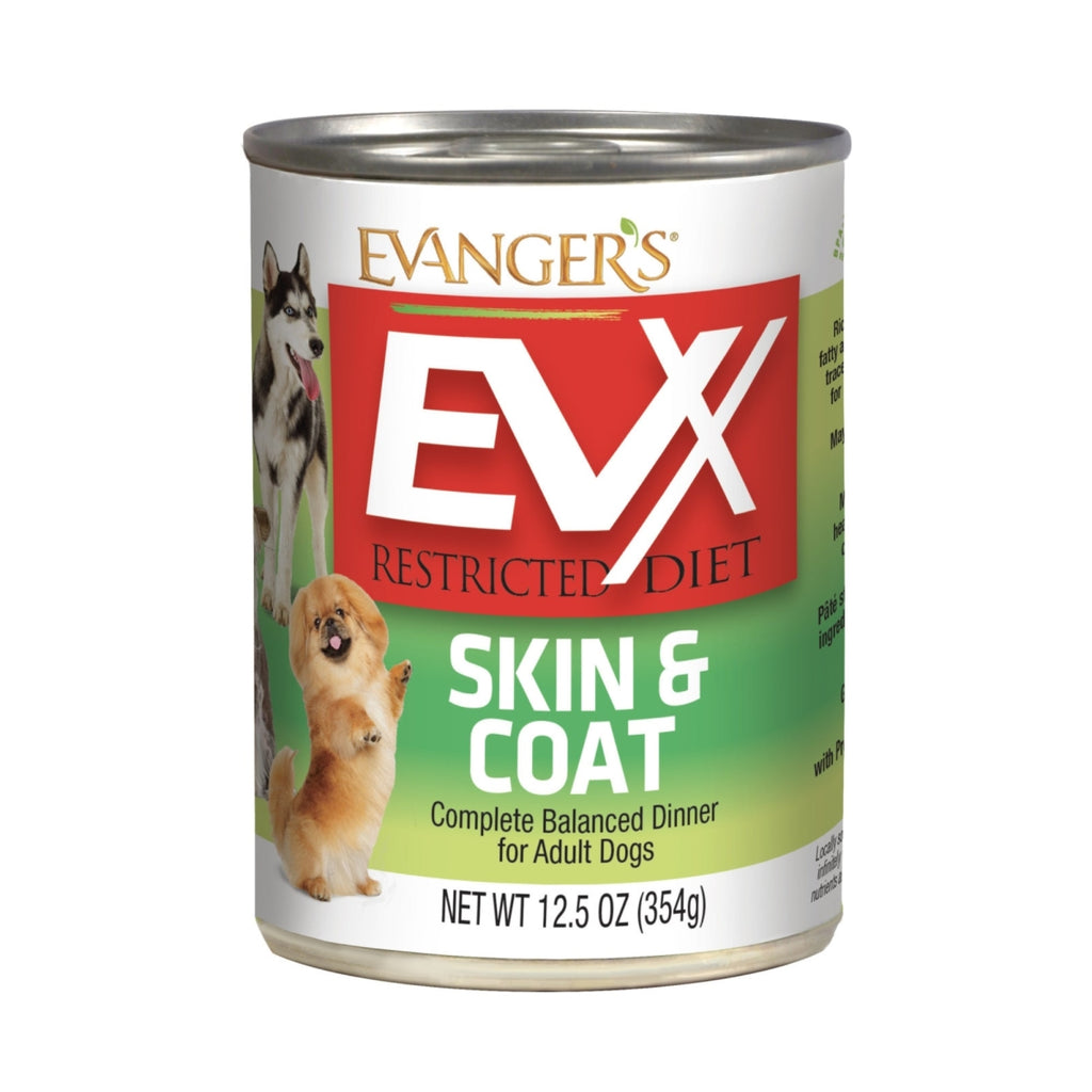 Evanger's EVX Restricted Diet Skin & Coat Wet Dog Food - 12.5 oz Can
