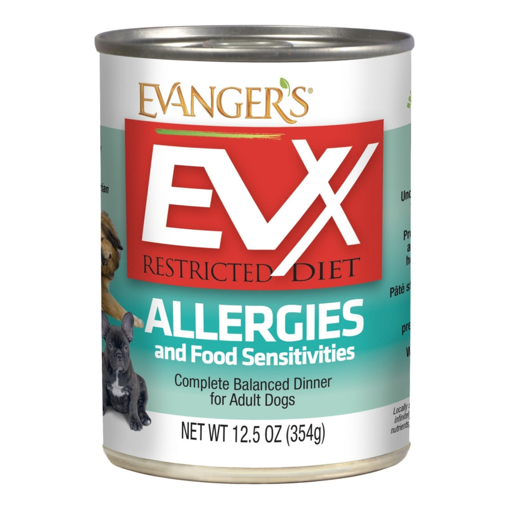 Evanger's EVX Restricted Diet Wet Dog Food - Allergies & Food Sensitivities - 12.5 oz Can