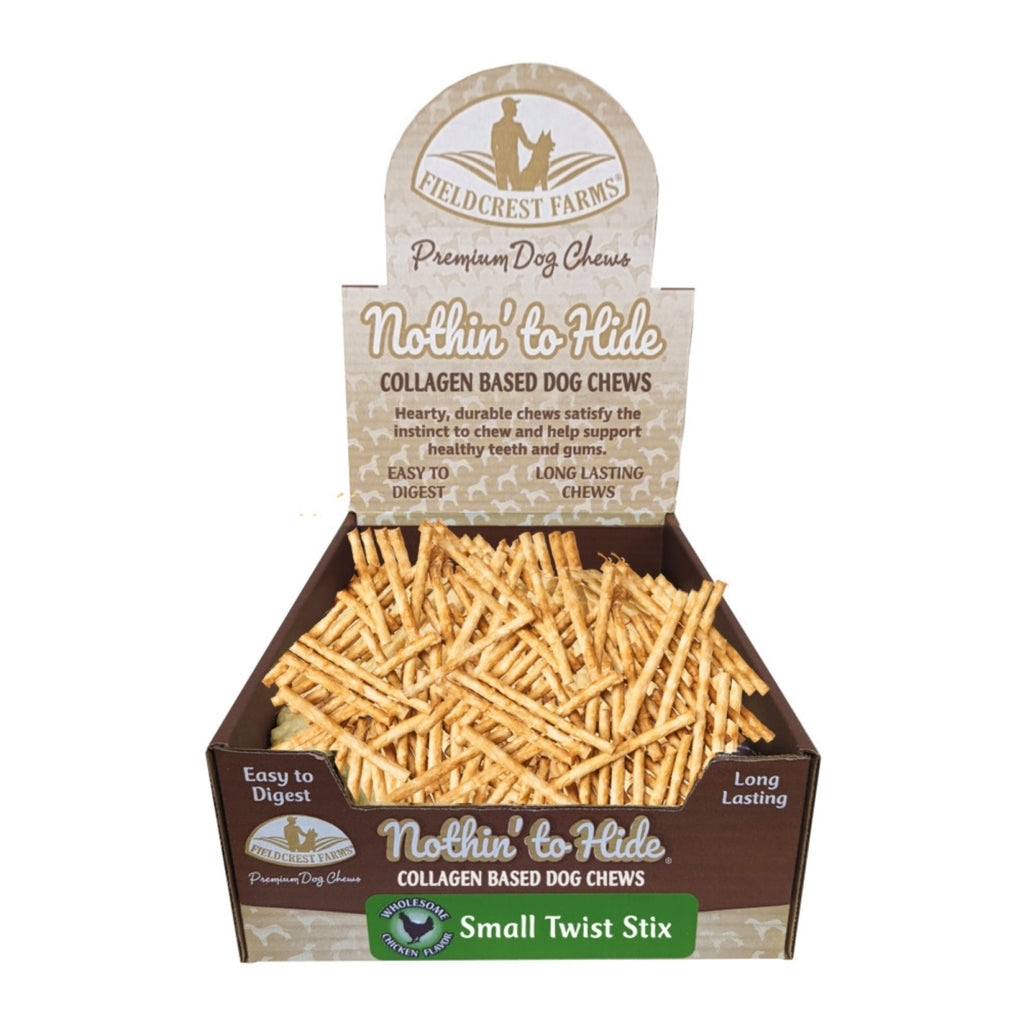 Fieldcrest Farms Nothin' to Hide Twist Stix Chicken Dog Treats - 100 Count Box