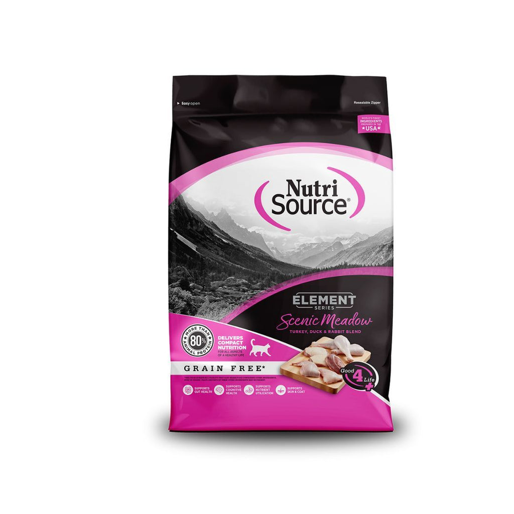 NutriSource Element Scenic Meadow Cat Food - Turkey, Duck & Rabbit Blend, Grain-Free (4 lb)