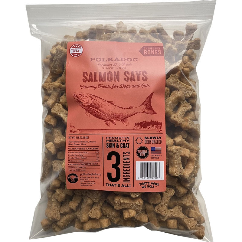 858160007526 5 lbs Bulk Dog Salmon Says Bone Treats