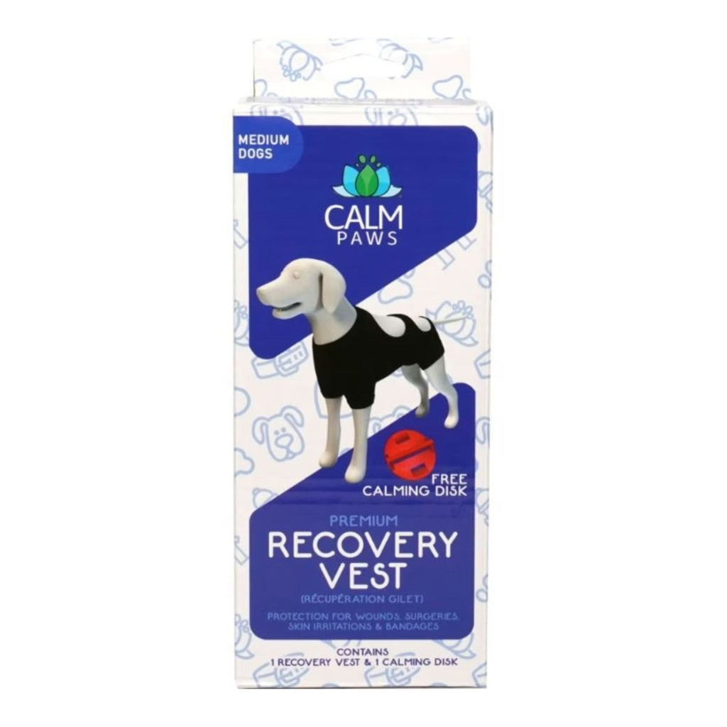 Calm Paws Recovery Vest with Calming Disc - Dog Post-Surgery Wound Protection (Medium)
