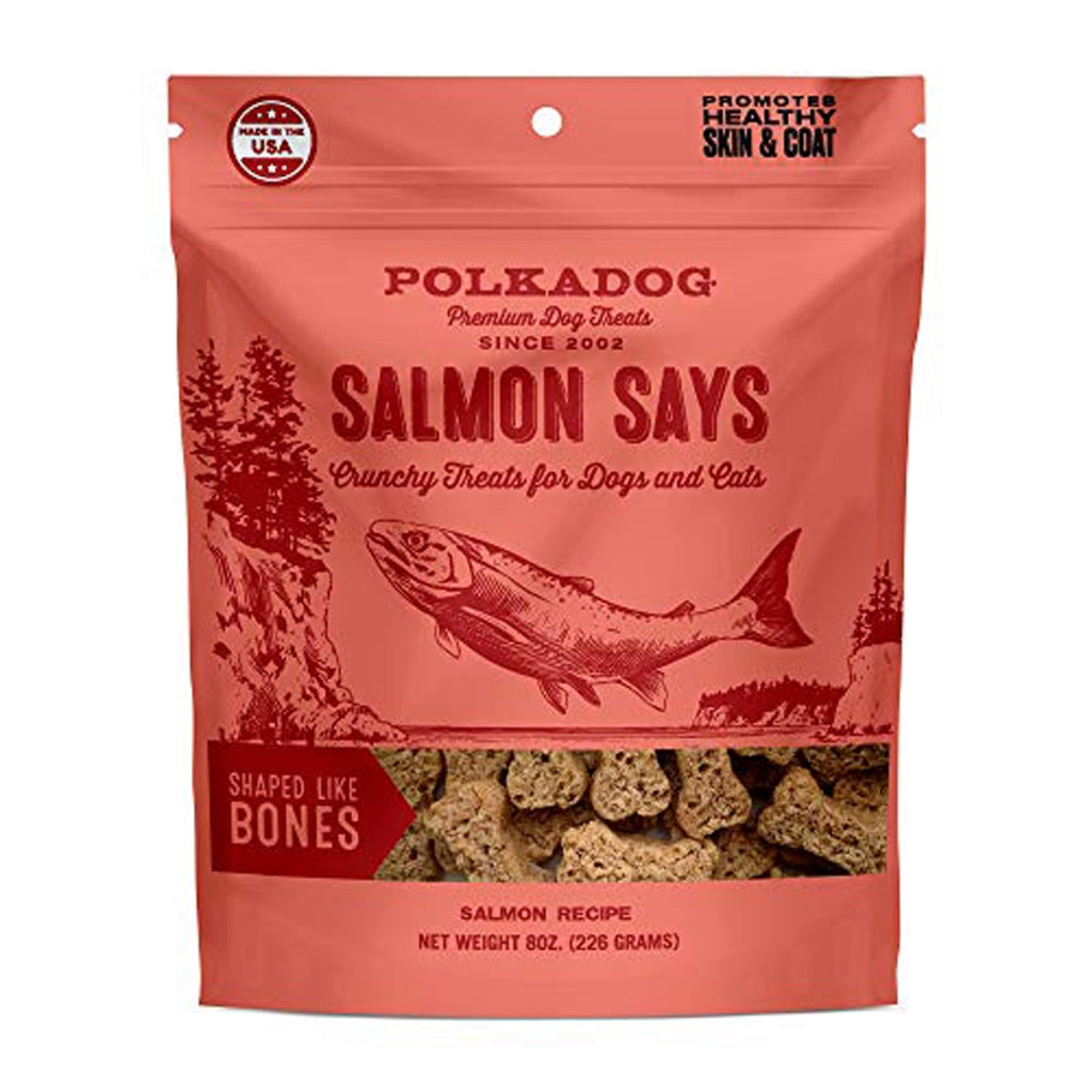 Pouch: Salmon Says (Bone Shaped) - 8oz (B0855Q27NP)