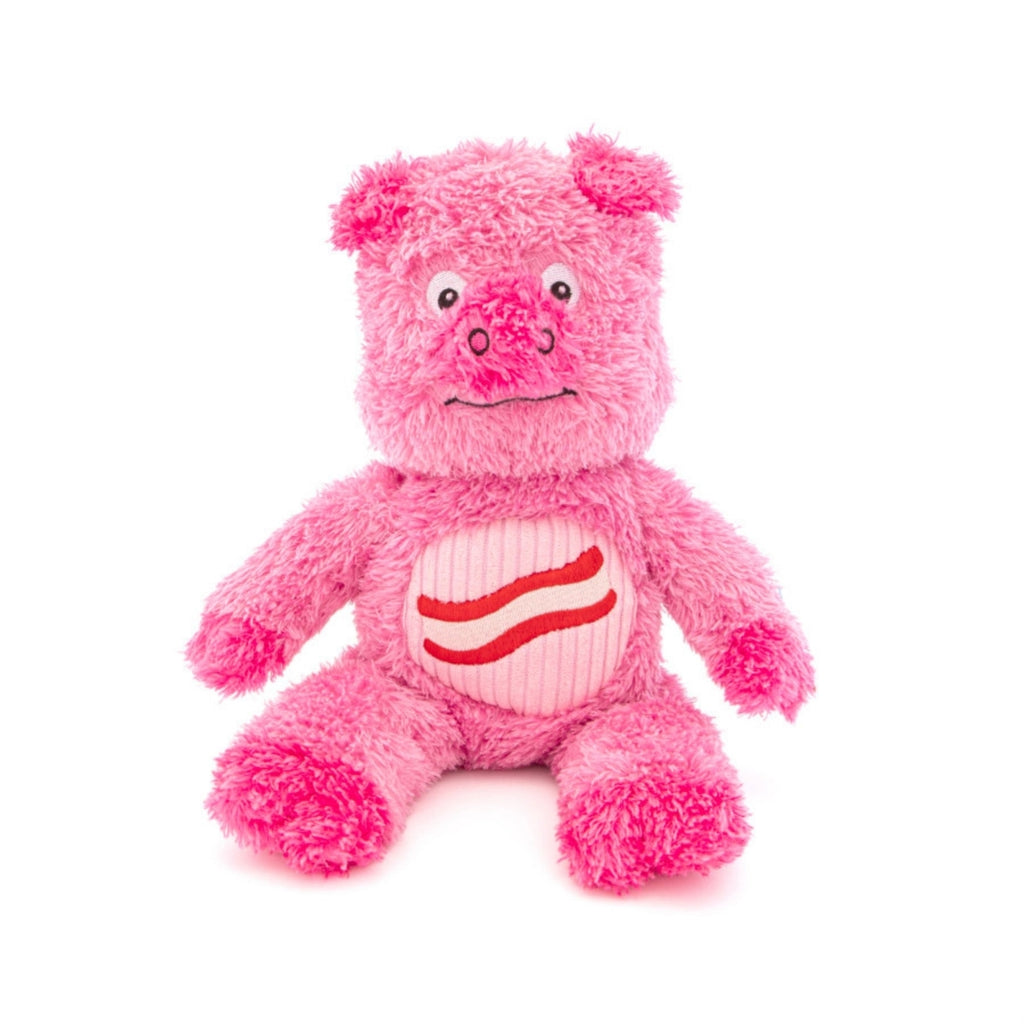 GURU Pet Company Soft Scents Pig Plush Dog Toy - Medium, Squeaky, Bacon Scented