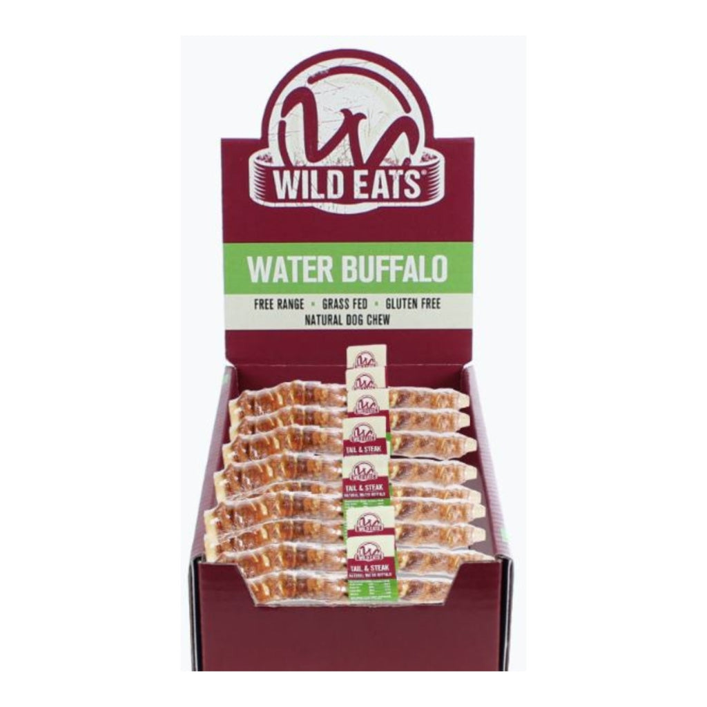 Wild Eats Water Buffalo Bully Wrapped Tail Dog Chew, 11 Inch, Single Ingredient