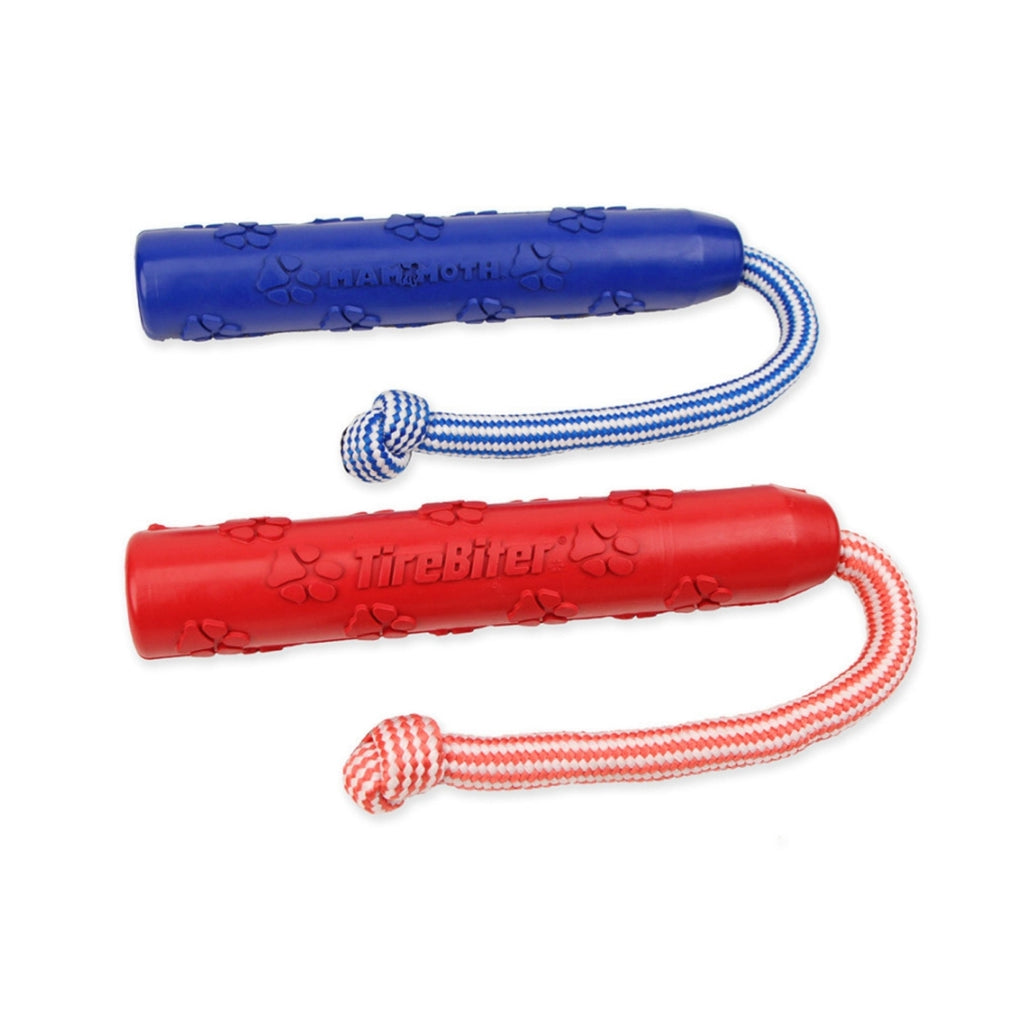 Mammoth TireBiter Advanced Color Retriever w/ Poly Rope Dog Toy - 11 inch