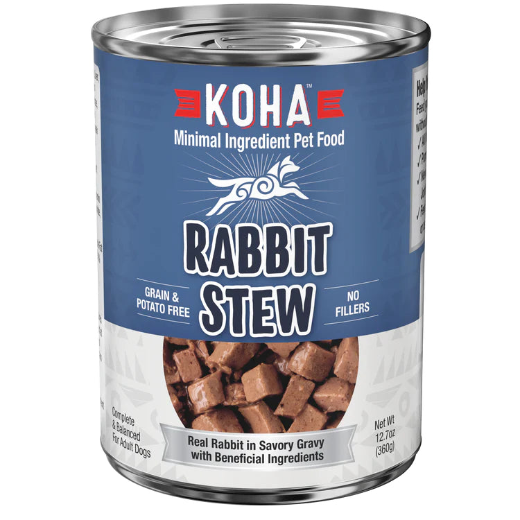 Koha Dog Grain-Free Stew Rabbit 12.7oz Can