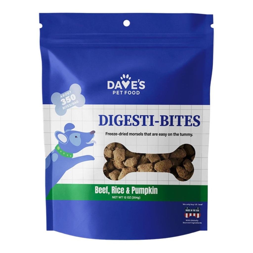 685038119247 12 oz Dog Digest-Bites Freeze-Dried Beef Ric...